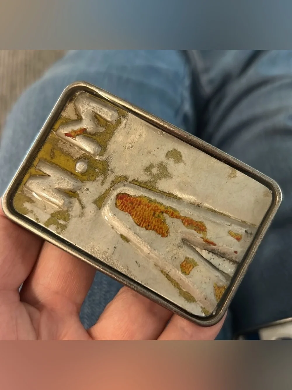 License plate belt buckle NEW artisan made New Mexico unisex upcycled unique